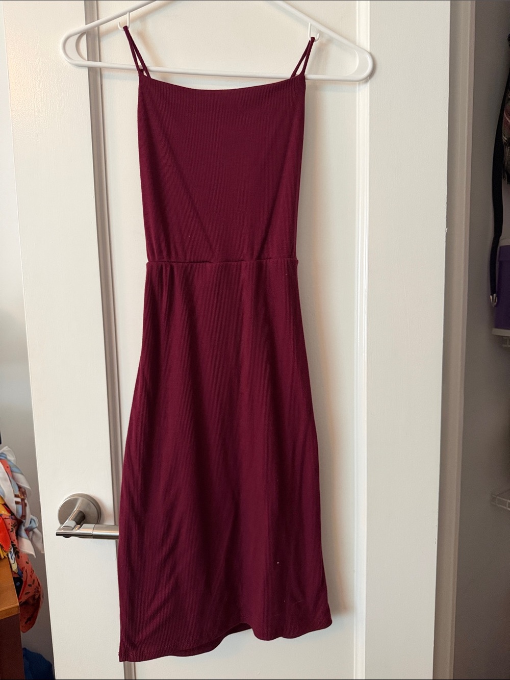 Lulu’s Burgundy Spaghetti-Strap Dress